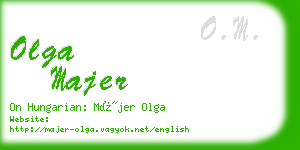 olga majer business card